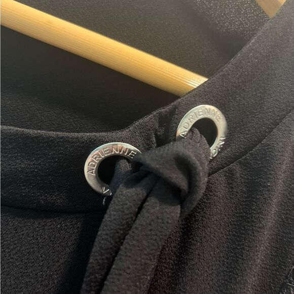 Adrienne Vittadini Black Lace Sleeve Blouse with Tie Detail Size Medium - Picture 6 of 7